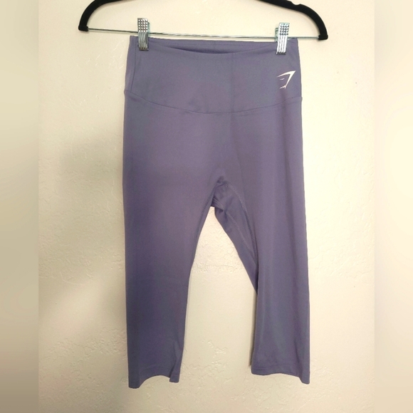 NWT Gymshark Training Cropped Leggings  Light Blue - Picture 4 of 8